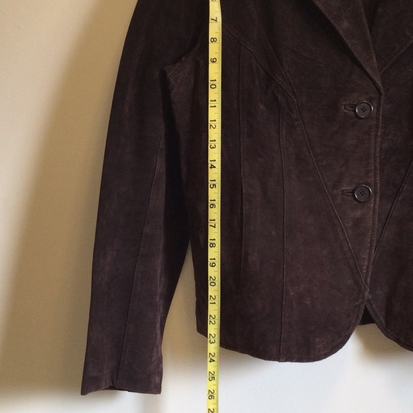 NWOT Siena Leather Dark Brown Jacket/Blazer, size 14 - Picture 7 of 7